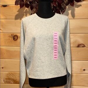 Express Light Gray Long Sleeve Top Small NWT